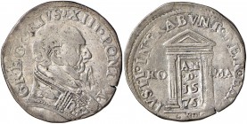 Gregorio XIII (1572-1585) Testone 1575 Porta Santa – Munt. 29 AG (g 9,35) Ex Negrini, 6, giugno 1996, lotto 491
BB/BB+