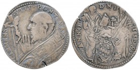 Clemente VIII (1592-1605) Ferrara - Testone 1598 – Munt. 156 AG (g 9,47) Frattura del tondello
qBB