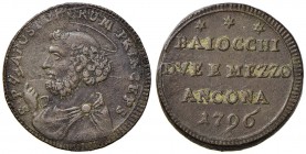 Pio VI (1775-1799) Ancona Sampietrino 1796 – Munt. 144 CU (g 15,66)
BB