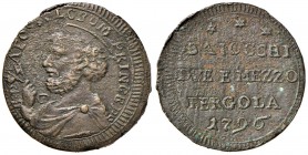 Pio VI (1775-1799) Pergola Sampietrino 1796 – Munt. 382 CU (g 13,50)
BB