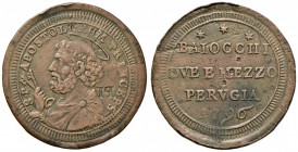 Pio VI (1775-1799) Perugia Sampietrino 1796 – Munt. 392 CU (g 15,96) Graffio al R/ 
BB