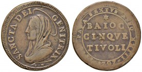Pio VI (1775-1799) Tivoli Madonnina 1797 – Munt. 423 CU (g 15,30) Piccole mancanze
BB