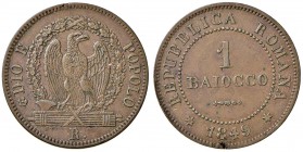 Repubblica romana (1848-1849) Baiocco 1849 – Pag. 344 CU (g 9,70) Mancanza di metallo
SPL
