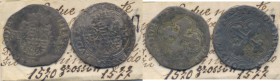 SAVOIA – Lotto di due monete di Emanuele Filiberto, con cartellino di vecchia raccolta 
MB