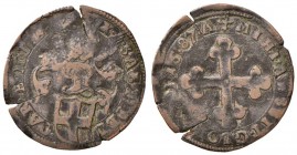SAVOIA Carlo Emanuele I (1580-1630) Cavallotto 1587 A (Aosta o Asti) di primo tipo stretto – MIR 642a (indicato R/3) MI (g 2,52) RR Fratture del tonde...
