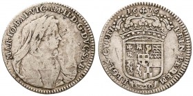 Vittorio Amedeo II (reggenza, 1675-1680) Lira 1676 – MIR 838b AG (g 5,90) 
MB