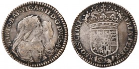 Vittorio Amedeo II (reggenza, 1675-1680) Mezza lira 1679 – MIR 839e AG (g 2,81) Graffietti e macchie
MB/MB+