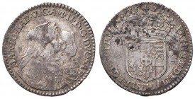 Vittorio Amedeo II (reggenza, 1675-1680) Mezza lira 1679 – MIR 839e AG (g 3,00) Graffietti e macchie
MB/MB+