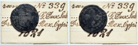 Vittorio Amedeo II (1680-1713) Soldi 2 1/2 1691 (?) – MIR 872a CU (g 2,58) Con cartellino di vecchia raccolta
MB+