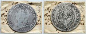Carlo Emanuele III (1730-1773) Mezzo scudo 1765 – Nomisma 169 AG (g 17,08) Con cartellino di vecchia raccolta
B
