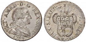Vittorio Amedeo III (1773-1796) 20 Soldi 1794 – Nomisma 363 MI (g 5,16)
BB+