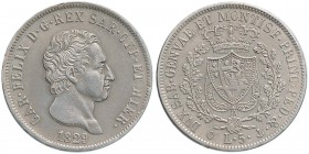 Carlo Felice (1821-1831) 5 Lire 1829 G – Nomisma 570 AG
qSPL