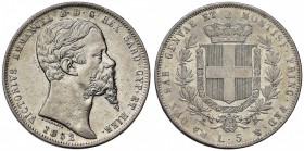 Vittorio Emanuele II (1849-1861) 5 Lire 1852 G – Nomisma 775; Pag. 374 AG R Graffietti al D/
qBB/BB