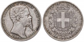Vittorio Emanuele II (1849-1861) 5 Lire 1860 T – Nomisma 790 AG R Graffietti diffusi
MB