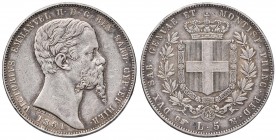Vittorio Emanuele II (1849-1861) 5 Lire 1861 T – Nomisma 791 AG RR /
MB+/BB