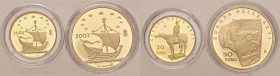 Repubblica italiana – 50 e 20 Euro 2003 Arti: Italia, Austria – AU (g 16,13 + 6,45) Lotto di due monete, senza astuccio 
FS