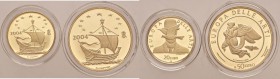 Repubblica italiana – 50 e 20 Euro 2004 Arti: Belgio, Danimarca – AU (g 16,13 + 6,45) Lotto di due monete, senza astuccio 
FS