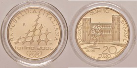 Repubblica italiana – 20 Euro 2005 Olimpiadi di Torino, Porte palatine – AU (g 6,45) Senza astuccio 
FS