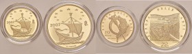 Repubblica italiana – 50 e 20 Euro 2007 Arti: Norvegia, Irlanda – AU (g 16,13 + 6,45) Lotto di due monete, senza astuccio 
FS