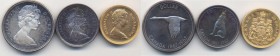 CANADA Elisabetta II (1952-) Divisionale 1967 – Lotto di sette monete in astuccio compreso il 100 dollari (g 18,24)
FS