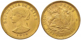 CILE 100 Pesos 1926 – Fr. 54 AU (g 20,32)
BB+