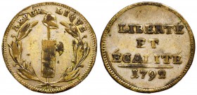 FRANCIA Medaglia o gettone 1744 – Ottone (g 4,00 – Ø 23 mm) 
BB