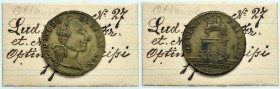 FRANCIA Medaglia o gettone 1792 – MA (g 2,79 – Ø 23 mm) Con cartellino di vecchia raccolta, graffi al D/
BB