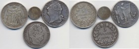 FRANCIA Lotto di quattro monete come da foto
B-MB