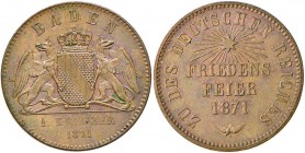 GERMANIA Baden - Kreuzer 1871 – KM 242 CU (g 4,26) In lotto con Kreuzer 1869 (BB numerosi colpi al bordo) 
FDC