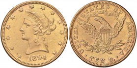 USA 10 Dollari 1894 – AU (g 16,70) Traccia d’appiccagnolo
MB