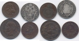 Lotto di quattro monete estere come da foto
MB-BB