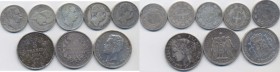 Lotto di otto monete in argento come da foto
MB-BB