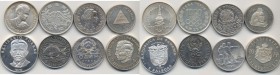 Lotto di 8 monete come da foto: Panama, Nicaragua, Brasile, ecc. Lotto interessante 
FDC-FS