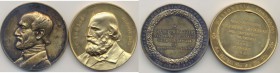 Giuseppe Garibaldi e Giuseppe Mazzini – Lotto di due medaglie a loro dedicate dalla Massoneria Italiana - MD (Ø 55 mm) Lotto di due medaglie assai rar...