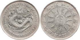 CHINA. Chihli (Pei Yang). 7 Mace 2 Candareens (Dollar), Year 24 (1898). Tientsin (East Arsenal) Mint. Kuang-hsu (Guangxu). NGC AU Details--Harshly Cle...