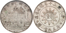 (t) CHINA. Fukien. 20 Cents, Year 20 (1931). Fukien Mint. PCGS MS-62.
L&M-852; KM-Y-389.3; WS-1063. Canton Martyrs' Memorial Type.

Estimate: $200....