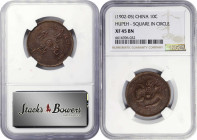 CHINA. Hupeh. Trio of 10 Cash (3 Pieces), 1902-06. Kuang-hsu (Guangxu). All NGC or PCGS Certified.
1) CD (1906). NGC AU Details--Reverse Cleaned. CL-...