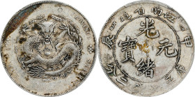 (t) CHINA. Kiangnan. 7 Mace 2 Candareens (Dollar), CD (1904)-HAH CH. Nanking Mint. Kuang-hsu (Guangxu). PCGS Genuine--Chopmark, EF Details.
L&M-257A;...