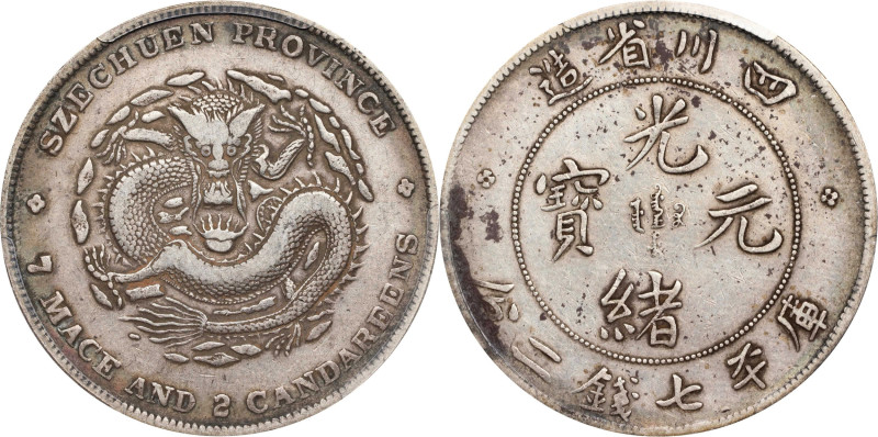 (t) CHINA. Szechuan. 7 Mace 2 Candareens (Dollar), ND (1901-08). Chengdu Mint. K...