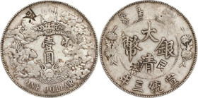 (t) CHINA. Dollar, Year 3 (1911). Tientsin Mint. Hsuan-t'ung (Xuantong [Puyi]). PCGS Genuine--Chopmark, VF Details.
L&M-37; K-227; KM-Y-31; WS-0046B....