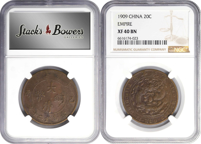 CHINA. Trio of 20 Cash (3 Pieces), 1903-09. All NGC Certified.
1) ND (1903-17)....