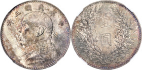 (t) CHINA. Dollar, Year 3 (1914). NGC MS-65.
L&M-63; K-646; KM-Y-329; WS-0174-1. An attractive Gem example of this first year from the Yuan Shih-kai ...