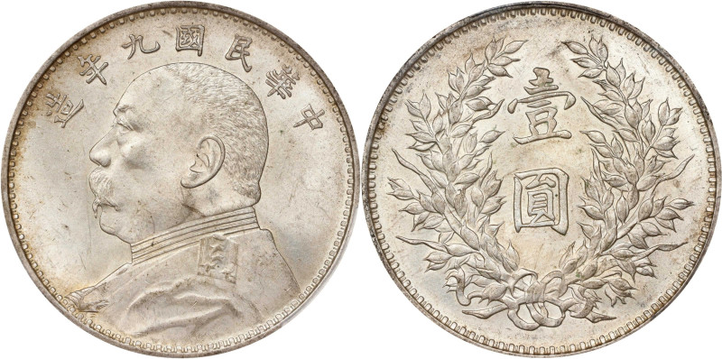 (t) CHINA. Dollar, Year 9 (1920). PCGS MS-62.
L&M-77A; K-666; KM-Y-329.6; WS-01...