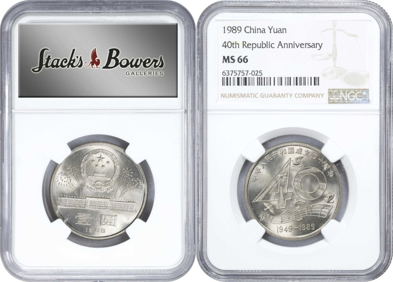 (t) CHINA. Octet of Yuan (8 Pieces), 1984-89. All NGC Certified.

Estimate: $2...