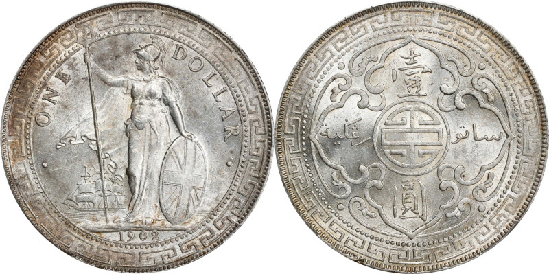 GREAT BRITAIN. Trade Dollar, 1902-B. Bombay Mint. Edward VII. PCGS MS-63.
KM-T5...