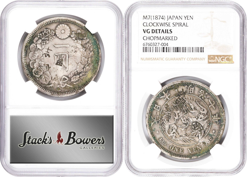 JAPAN. Duo of Yen (2 Pieces), 1870-74. Osaka Mint. Mutsuhito (Meiji). Both NGC C...