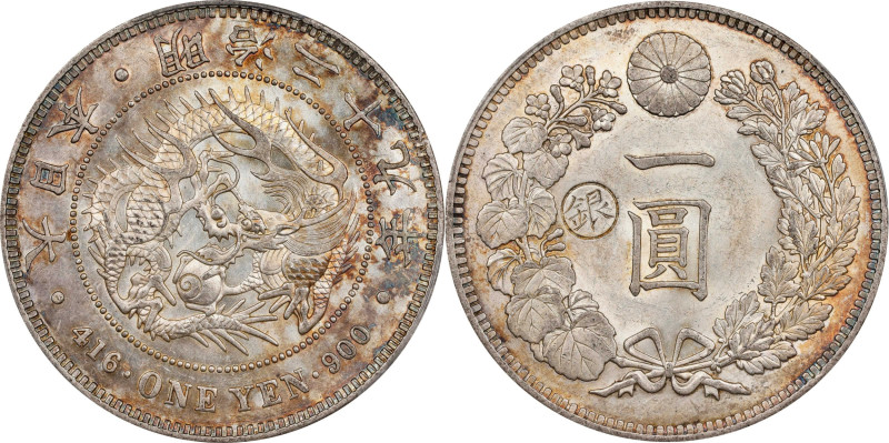 JAPAN. Yen, Year 29 (1896). Osaka Mint. Mutsuhito (Meiji). PCGS MS-62.
KM-Y-28A...