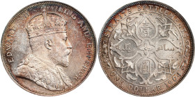 STRAITS SETTLEMENTS. Dollar, 1904-B. Bombay Mint. Edward VII. PCGS MS-62.
KM-25; Prid-4. Prid-4.

Estimate: $700.00 - $1000.00