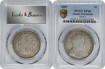 STRAITS SETTLEMENTS. Duo of Dollars (2 Pieces), 1907. London Mint. Edward VII. Both PCGS Certified.
KM-26; Prid-5.

Estimate: $150.00 - $250.00