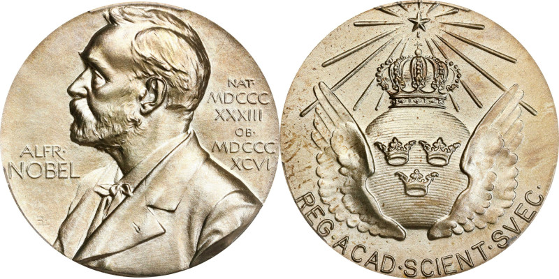 SWEDEN. Nobel Nominating Committee for Science Gilt Silver Medal, "V10" (1995). ...